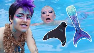 will our mermaid makeup survive the swim test? ( IT'S SO COLD)