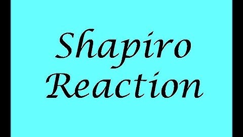 Shapiro reaction (solved question)