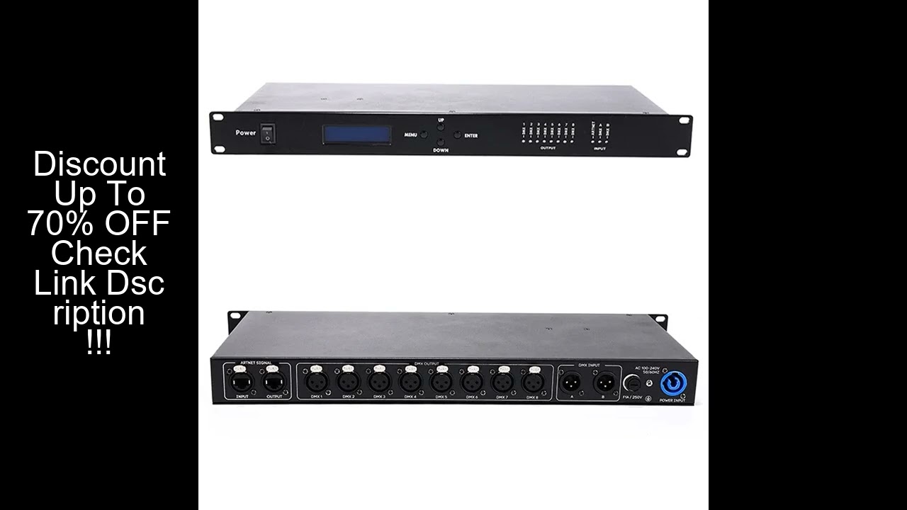 3/5 PIN Artnet Dmx  8 Port Artnet Lighting Controller output 8x512 4096 Channels Disco DJ Bar Party