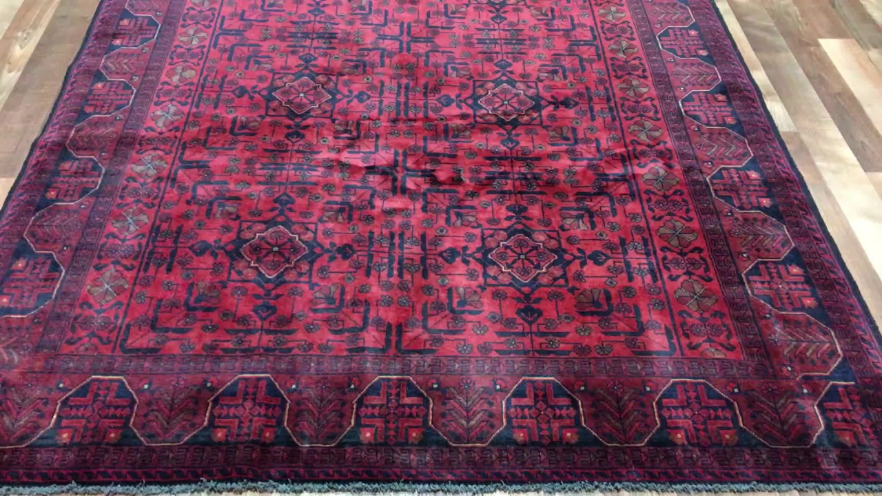 Red and Black Khal Mohammadi Afghan Rug 5'2X6'6 - K 649