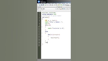 #shorts, #C++ Program to find a Factorial of a number