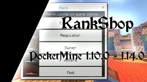 RankShop | PocketMine Plugin | Minecraft PE/BE 1.10.0 - 1.14.0 [Free Download]