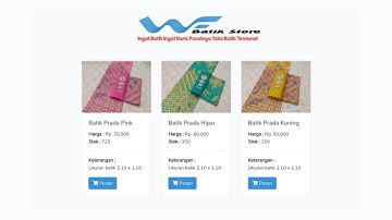 Toko Batik Online Sederhana Laravel | Web Programming