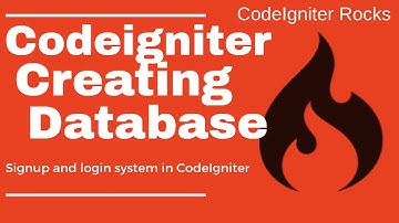 Creating database and tables in Codeigniter | Create a database in ci | Login system in Codeigniter