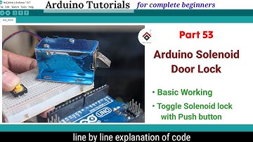 Arduino 12v Solenoid Door Lock Project [with Code] | Solenoid Lock control with Push button 🔒
