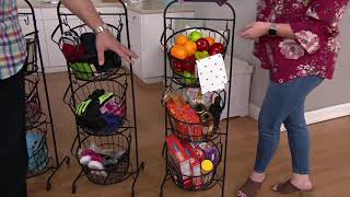 3-Tier Storage Basket with Frame on QVC screenshot 2