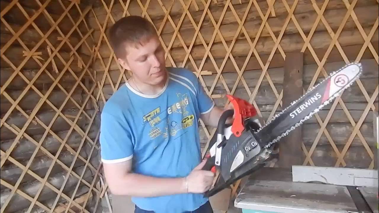 Бензопила STERWINS PCS41-2R. Обзор. Обкатка. - YouTube