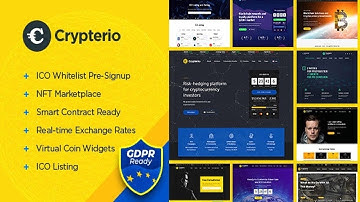 Crypterio - NFT and Crypto Landing Page WordPress Theme Free Download
