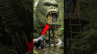 Gorilla House Secret 😱 Old Man Survival Story ! #shorts