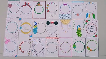 20 BEAUTIFUL BORDER DESIGNS/PROJECT WORK DESIGNS/BORDER DESIGN S/FRONT PAGE DESIGN FOR PROJECTS