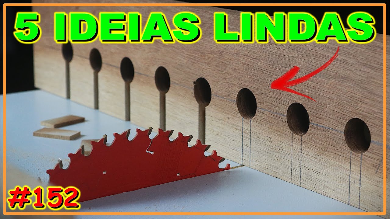 5 PEÇAS ÚNICAS DE MADEIRA QUE TODOS VÃO AMAR (VÍDEO #152) #marcenariacriativa #marcenaria