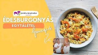 Rakott édesburgonyás egytálétel | Életmódváltás Gunagrihaval és a Vegan Bloggal