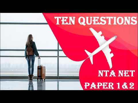 NTA UGC NET (TOURISM ADMNISTRATIIN AND MANAGEMENT) || NTA NET PAPER 1 || Tourism NET Paper 2
