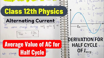 Average Value of AC⚡for Half Cycle | Class 12th | #physics