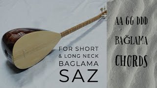 Video thumbnail of "Baglama Chords lesson for Short and Long Neck Saz AGD tuning"