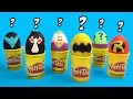 Batman Toys Play-Doh Surprise Egg Challenge & Guessing Game w/ Batman Robin Joker & Bane by KidCity