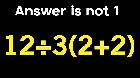 12 ÷ 3 ( 2 + 2 ) = ❓ / Is your math brain ready for this challenge / Simplify algebraic expression