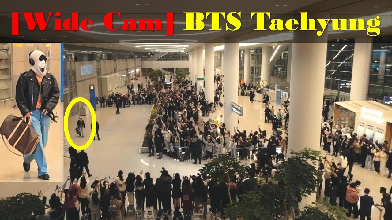 bts.bighitofficial's TAEHYUNG had a safe flight! ✈️ Arriving at Incheon  International Airport, the K-pop prince was spotted donning a…