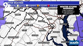 Winter Weather Watch DMV region: Snow hours away from making impact