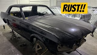 Restoring a 1967 Ford Mustang!! Under carriage has rust!