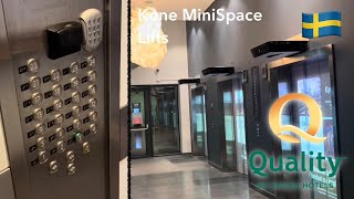 3.5 m/s Kone MiniSpace Lifts - Quality Hotel Strawberry Arena In Stockholm, Sweden