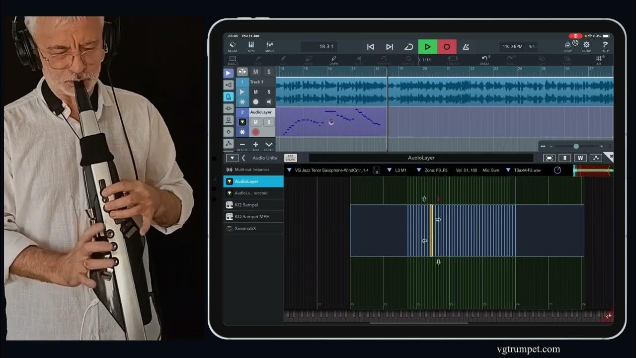 VG Tenor Saxophone sample library for iPad iPhone. AudioLayer