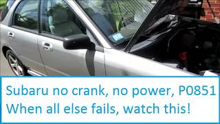 '06 Subaru P0851 DIY Repair Secrets