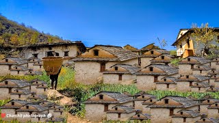 most emanating beautiful mountains primitive unseen village lifestyle .Jajarkot nepal.lijimbudha.