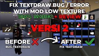 Textdraw Transparan Ilang Fix Textdraw Bug GTA SAMP VERSI 2