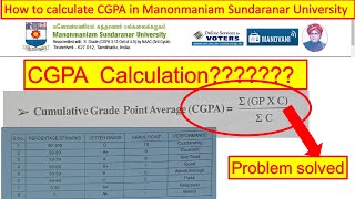 How to calculate CGPA in Manonmaniam Sundaranar University | CGPA Calculation MSU | screenshot 5