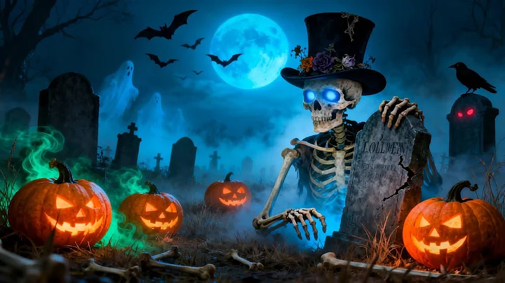 Relaxing Halloween Ambience 🎃 Halloween Graveyard 👻 Spooky Sounds, Best Halloween Music
