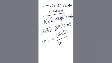 cross or vector product