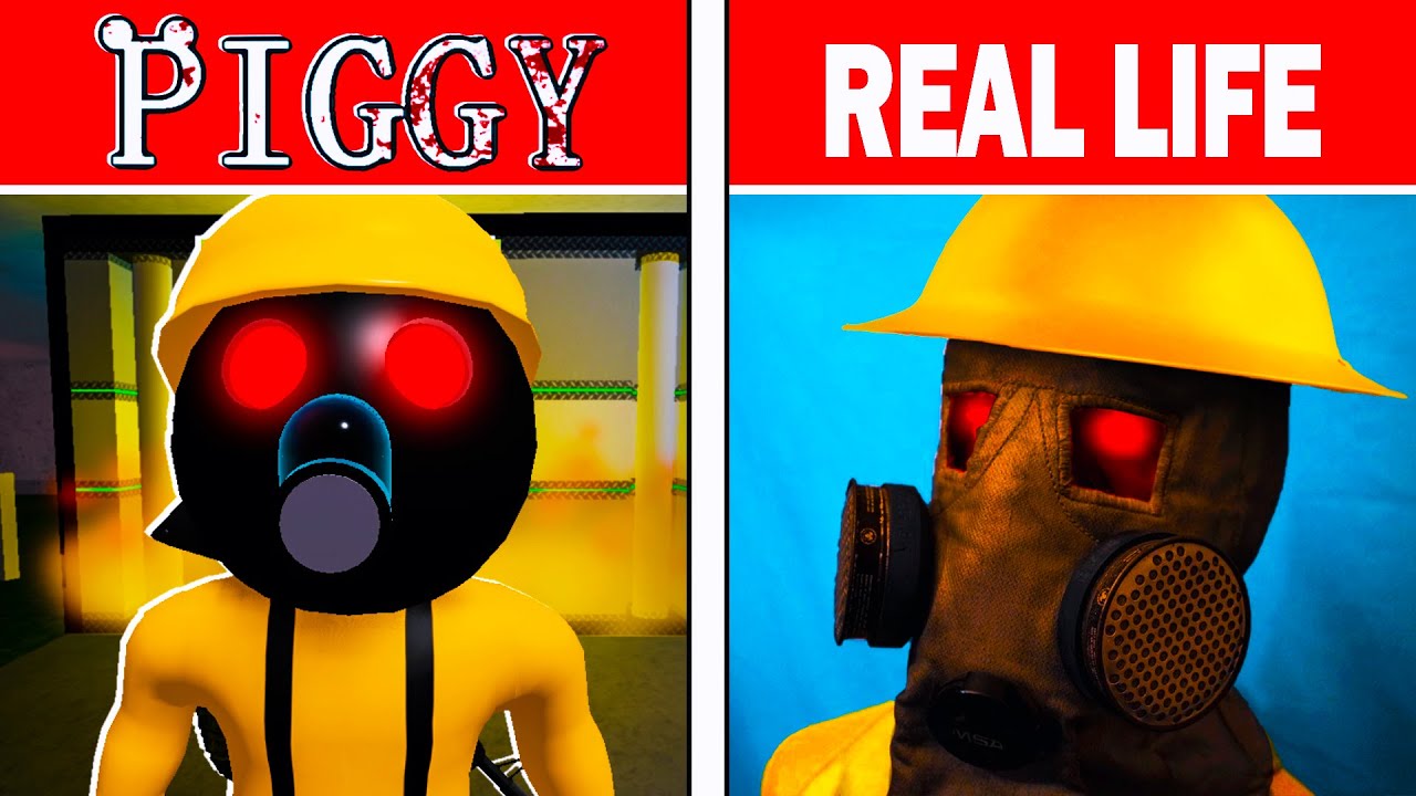 Roblox Piggy Skins In Real Life Episode 3 Youtube - roblox gasmask twitter