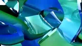Flying Around Blue Block Motion Background