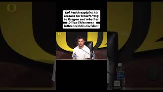 Koi Perich explains his reasons for transferring to Oregon 🦆
