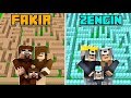 FAKİR AİLE LABİRENT! VS ZENGİN AİLE LABİRENT! 😱 - Minecraft