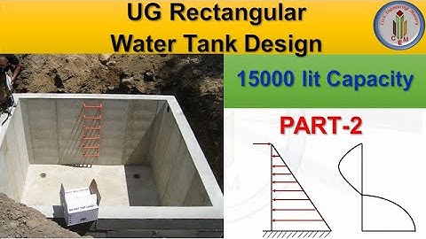 Design of underground rectangular water tank | Part-2 | Under ground water tank design | IS-3370