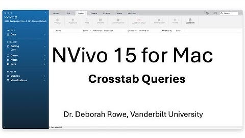 NVivo 15 foro Mac: Crosstab Queries