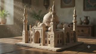 Beautiful Mini Clay Mosque Creation Satisfying Ai Art Process Islamic Architecture Animation