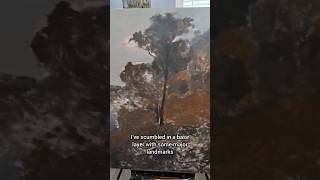 Adding Atmosphere to my Painting #art #painting #oilpainting #howtopaint #landscapepainting