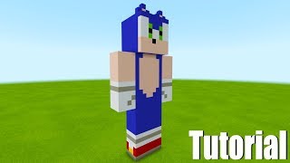 Minecraft: How To Make a Sonic Statue "Sonic the Hedgehog" Tutorial