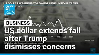 US dollar extends fall after Trump dismisses concerns over weaker currency • FRANCE 24 English