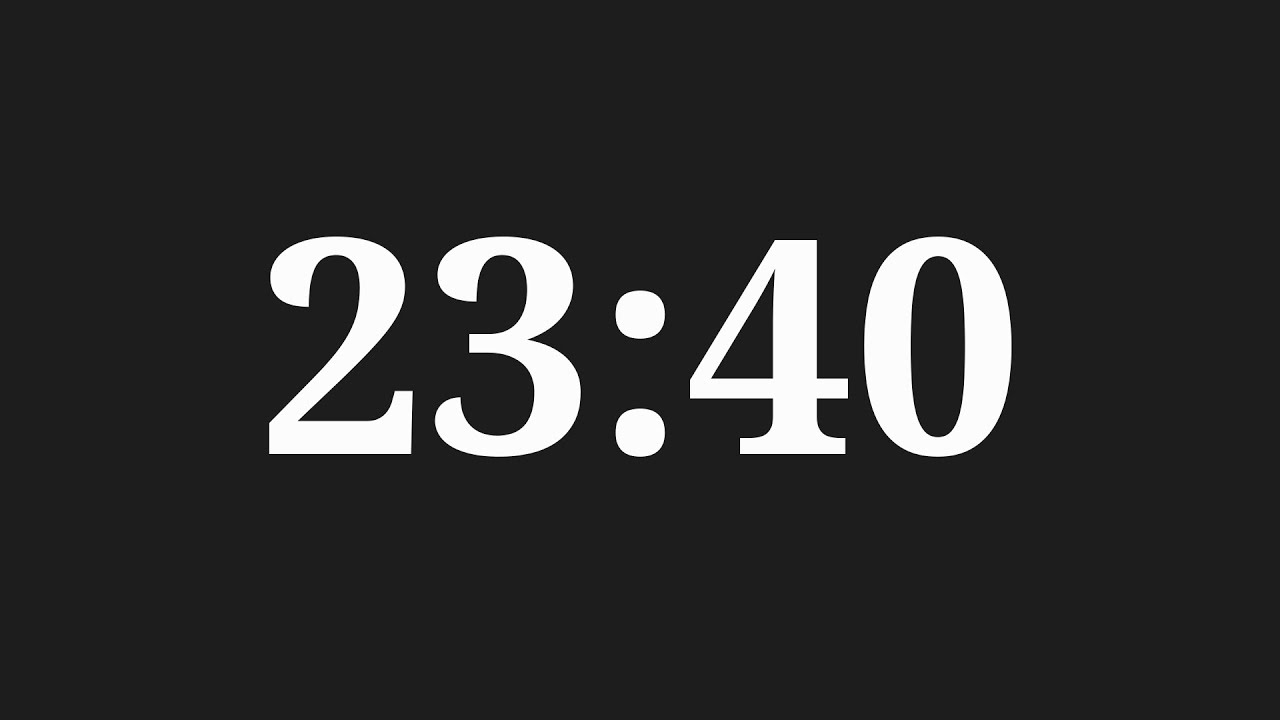 23 Minutes 40 Seconds Countdown Timer - YouTube