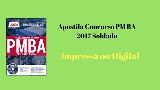 Apostila PM BA PDF Soldado PMBA 2017