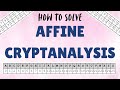 Solve Affine Cryptanalysis Cipher π