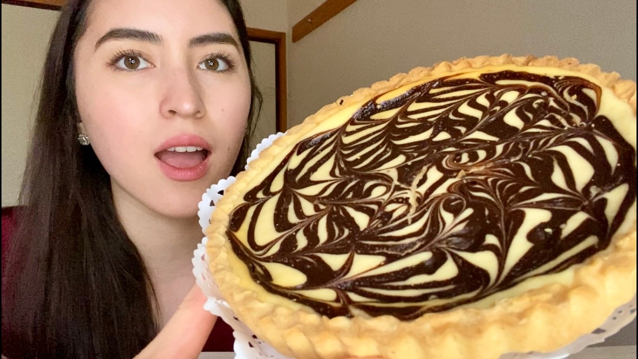 ASMR Chocolate Drizzled Cheesecake Mukbang