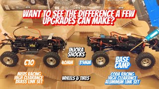 What a Difference a Few Upgrades can Make? SCX24 Base Camp & C10 - DIY Crawler Course Redemption