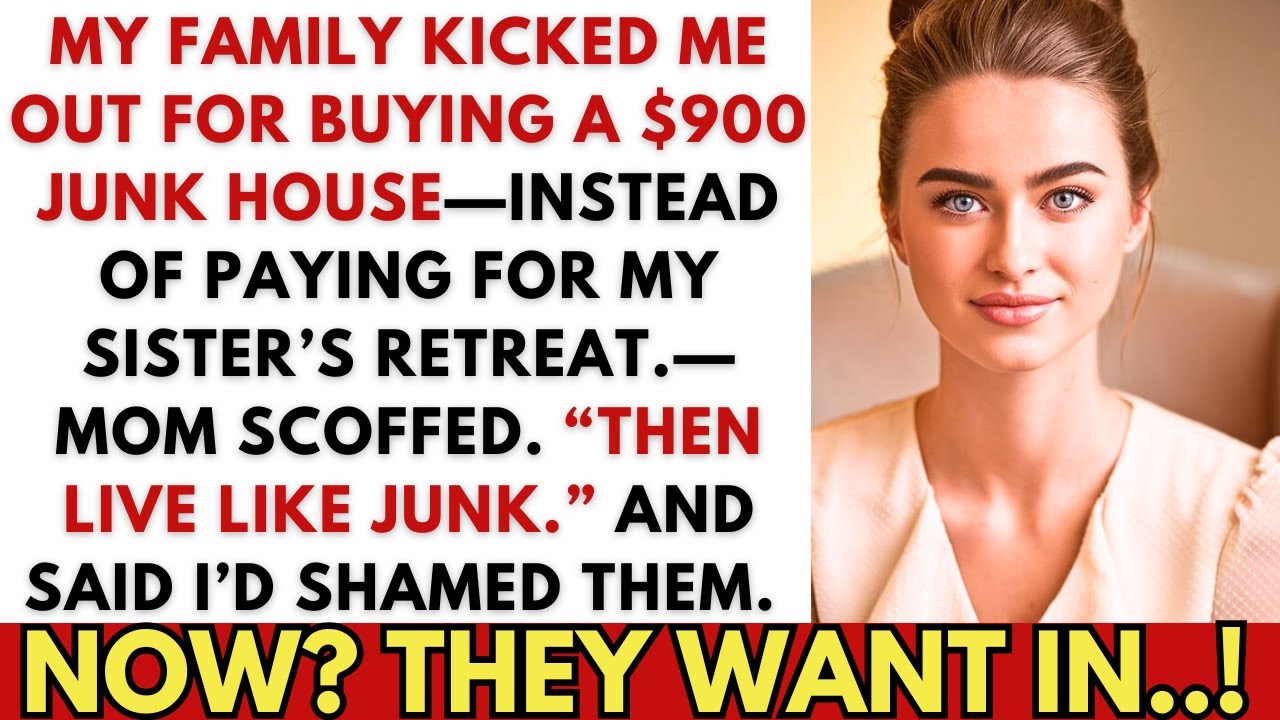 My Family Kicked Me Out for Buying a $900 Junk House Instead of Funding My Sister’s Retreat. But i..