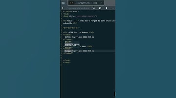 how to display copyright on website | how to write copyright symbol on website | #html #programming