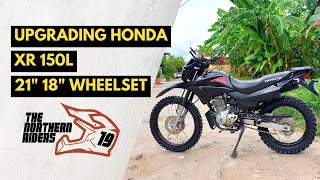 HONDA XR 150L | Wheelset Upgrade from stock to 21' 18' |  The Northern Riders